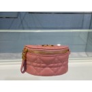 First-class Quality DETACHABLE DIOR CARO HALF-MOON COIN PURSE S5033U PINK JH06712JF90