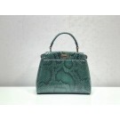 First-class Quality Fendi MINI PEEKABOO Handbag python 8BN244K green JH08653Vu63