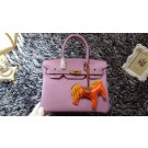 Hermes Birkin 30CM tote bags litchi leather H30 light purple JH01722cJ39