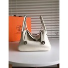 Hermes Lindy togo Original Leather Shoulder Bag 5086 white JH01612dX32