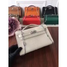 Hermes Mini Kelly Tote Bag Epsom leather 1707 cream JH01539DW98
