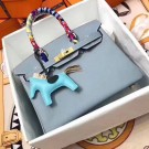 Hermes original Epsom leather birkin bag H035 sky blue JH01517IT70
