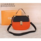High Quality Imitation 2015 Chloe new models original litchi grain 1123 black&orange JH08982Cw85