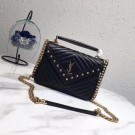 High Quality Knockoff Saint Laurent Classic Monogramme Calf Leather Flap Bag 2802 black JH08161VD28