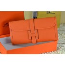High Quality Replica 2015 hermes jige elan long clutch bag epsom leather orange 509058 JH01882tp21