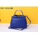 Imitation 1:1 2015 Fendi new model original sheepskin 520885 brilliant blue JH08801qd57