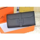 Imitation 2015 hermes jige elan long clutch bag epsom leather black 509058 JH01875pd51