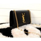 Imitation AAAAA 2015 Yves Saint Laurent new model fashion shoulder bags caviar 6781 black JH08414Af81