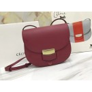 Imitation Celine Compact Trotteur Cattle leather Mini Shoulder Bag 1268 red JH06178HE81