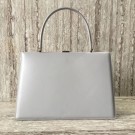 Imitation CELINE MEDIUM CLASP HANDBAG IN BOX CALFSKIN WITH PATINA 180923 light gray JH06077fJ59