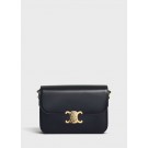 Imitation CELINE MEDIUM TRIOMPHE BAG IN SHINY CALFSKIN CL87363 BLACK JH06002Rd46