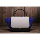 Imitation Celine winter best-selling model nubuck leather with original buckskin 3342 gray&black&brilliant blue JH06456VJ28