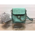 Imitation Chloe Faye original suede leather Backpack C4756 green JH08906aM93