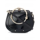 Imitation CHLOE Small Nile patent leather bracelet bag 3E1302 black JH08877Ru69