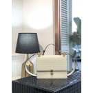 Imitation FENDI Kan I Leather Shoulder Bag 8BT283A white JH08644cI42