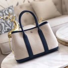 Imitation Hermes Garden Party 36cm Tote Bags Original Leather H3698 Dark Blue JH01310PU57