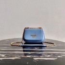 Imitation Prada Saffiano leather shoulder bag 2BD275 blue JH04918Yx32