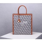 Imitation Top Celine TEEN TRIOMPHE BAG IN TRIOMPHE CANVAS AND CALFSKIN CL90402 BLUE JH05832eZ32