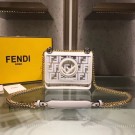 Knockoff 1:1 Fendi KAN I F SMALLPU tote bag 8BT286A7T white JH08580Pf97