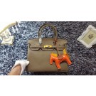 Knockoff 1:1 Hermes Birkin 30CM tote bags litchi leather H30 gray JH01730Pf97