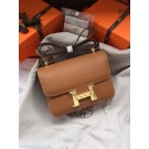 Knockoff 1:1 Hermes Constance Bag Epsom calfskin H0713 brown JH01501Wj74
