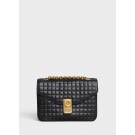 Knockoff CELINE MEDIUM C BAG IN BICOLOUR QUILTED CALFSKIN CL87253 black JH06006pN75