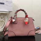 Knockoff Prada Calf leather bag 2025 pink JH05422Tm92