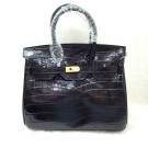 Luxury Hermes Birkin 25CM Tote Bag Croco Leather H8096 Black JH01662hU18
