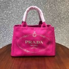 Luxury Prada Fabric Printed Tote 1BG439 rose JH05531Kv15