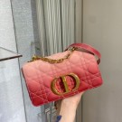 Luxury SMALL DIOR CARO BAG Pink Gradient Cannage Lambskin M9241 JH06711Kv15