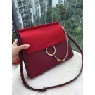 New Chloe Faye Shoulder Bag Suede Leather 9201L Burgundy JH08924DL25