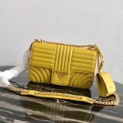 Prada Diagramme medium leather bag 1BD108 yellow JH05238bT70