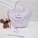 Prada fabric handbag 1BG163 white JH05577um78