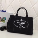 Prada Fabric Printed Tote BN2439 black JH05491UZ79