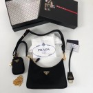 Prada Re-Edition nylon shoulder bag 1BH204 black JH04959Td71