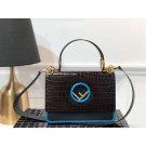 Replica 1:1 Fendi KAN I F brown leather bag with exotic details 8284M JH08619td34