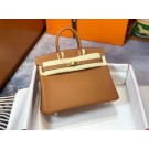 Replica 1:1 Hermes Birkin 25CM Epsom Bag Original Leather H25E brown JH01179td34