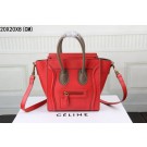 Replica 2015 Celine classic litchi grain with plain weave 3308 red&khaki JH06487mL47