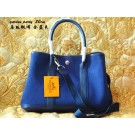 Replica 2015 Hermes 30cm original canvas bag garden 3193 blue JH01784Yp41