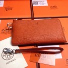 Replica 2015 Hermes 7-shaped zipper wallet 509 orange JH01791bO20