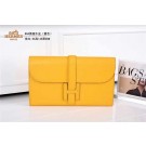 Replica 2015 Hermes Hot Style Original leather clutch 864 yellow JH01879wr22
