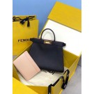 Replica AAAAA Fendi PEEKABOO ISEEU MEDIUM leather bag 70193 Black JH08487Sy67
