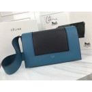 Replica Celine frame Bag Original Calf Leather 5756 blue.black JH06105Hw86