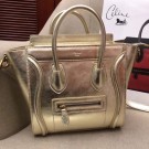 Replica CELINE MICRO LUGGAGE HANDBAG IN LAMINATED LAMBSKIN 189793 GOLD JH05970dA35