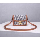 Replica Celine TEEN TRIOMPHE BAG IN TRIOMPHE CANVAS AND CALFSKIN CL88423 BLUE JH05834Ip92