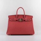 Replica Fashion 2015 Hermes Birkin 35CM H-35 gold hardware red JH01840Wi77