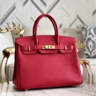 Replica Fashion Hermes original Epsom Leather HB35O red&gold Metal JH01250Wi77