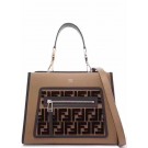 Replica Fendi KAN I F Brown leather bag 8DH844 brown JH08668BL42