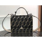 Replica Fendi KAN I Multicolor fabric bag 8BT283A black&Khaki JH08621vX33