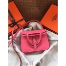 Replica Hermes Original Halzan mini bag H069523 rose azalee JH01420Ny84